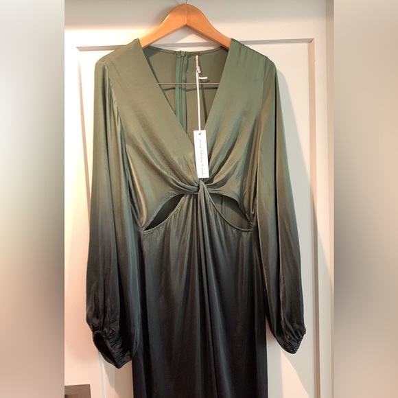 Young Fabulous & Broke HADI MIDI DRESS DARK FOREST OMBRE - Picture 8 of 14